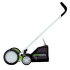25072 0841821002916 Greenworks Push Reel Lawn Mower With Grass Catcher