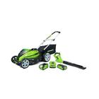 1300302 Greenworks Tools Lawn Mower And Blower Combo Kit