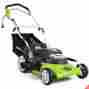 25022 Greenworks Electric Rear Bagged Side Discharge Height Adjustable Lawn Mower