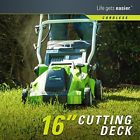 47639 Powerful Lawn Mower Cordless Steel Cutting Adjustable Outdoor 689526747639
