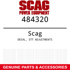 484320 Scag Genuine Decal Stt Adjustments Part