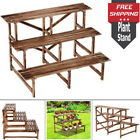 845-116 Plant Stand Tier Wide Wooden Flower Pot Holder 842525105385