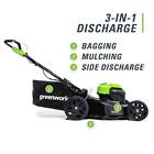 B01mzaco1u Greenworks Durable Brushless Cordless Mower Powerful Safe Two 689984326919