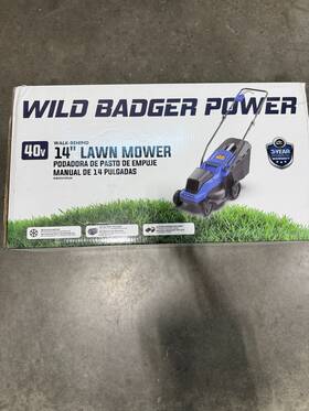 Badger 850046351860 Wb40v14plm Electric Lawn Mower 40v Brushless 14 Inch Cordless&push