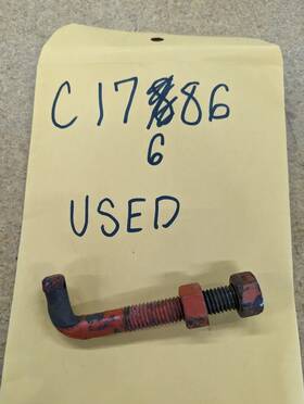 C17686 Case Ingersoll Used J Bolt 1/2 Inch Dia X 3.62 Lg Zp Mower Deck Leveling