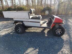 G9501 Club Car Used Carryall Gas With Dump Bed Lifted Recent New Wheels And Tires