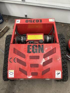 Eg750 Egn Remote Controlled Lawnmower With Rubber Tracks 7.5hp Gas Engine 21 Inch Cut