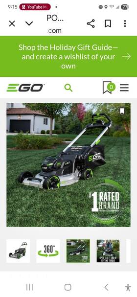 Lm2200sp Ego The Power 22 Inch Aluminum Deck Select Cut Self-propelled Lawn Mower