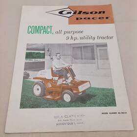 40-100-01 Gilson Pacer Compact Utility Tractor Brochure 60s Brothers Mower Lawn