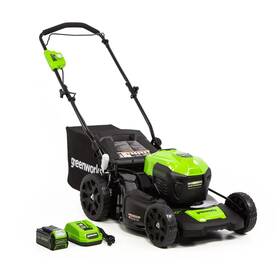 2516302 Greenworks 40v 20 Inch Brushless Push Lawn Mower With 4.0 Ah Battery And Quick Charger