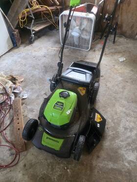2516302vt Greenworks 40v 20 Inch Brushless Pish Lawn Mower With 4.0 Ah Batterys And Quick Charger