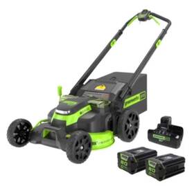2541402 Greenworks 80v 25 Inch Self-propelled Mower With Two 2.5 Ah Batteries And 8a Dual Po
