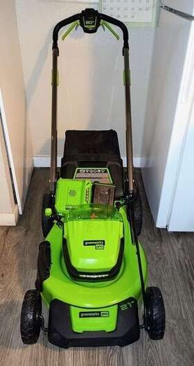 2544502 Greenworks Lmb455 80v 21 Inch Cordless Self-propelled Mower With 2ah Battery