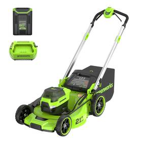 2546502 Greenworks 60v 21 Inch Cordless Battery Push Single Port Mower With 1 5ah