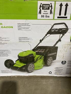 Mo40l4413 Greenworks 841821068189 40v 21 Inch Self Propel Cordless Lawnmower With 1 Battery Lmf415