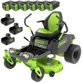 Crz426 Greenworks 42 Inch Crossover Zero Turn And Walk Behind Trimmer -both 60v V. Good Cond