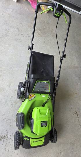 Lme471 Greenworks Walk-behind Lawn Mower Green/black Self Propelled Model