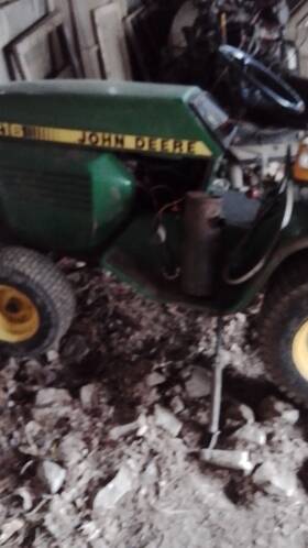 190836m John Deere 216 Riding Lawn Mower Gasoline Green Yellow Model Mpn