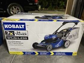 1024b-03 Kobalt New 24-volt 20 Inch Cordless Self-propelled Lawn Mower With Battery And Charger