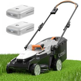 Litheli 740907588613 40v 2 X 20v 16 Inch Electric Lawn Mower Cordless Walk Behind With 6