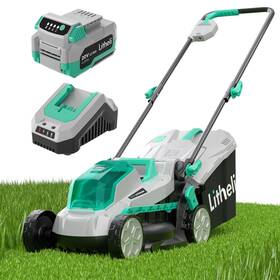 E1-l33lmbc Litheli 13 Inch Cordless Lawn Mower 5 Heights 20v Electric Mowers For Garden A