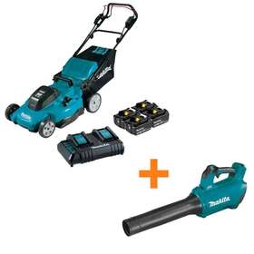 Xml11ct1-xbu03z Makita Electric Self Propelled Lawn Mower 18v 36v Cordless 5ah Battery Blower