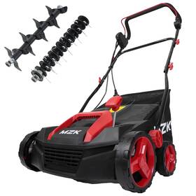 5-positi Mzk Et2403 15-inch 13-amp 2-in-1 Electric Dethatcher And Scarifier With Removeable