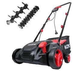 4-positi Mzk Sg2402 13-inch 13-amp 2-in-1 Electric Dethatcher And Scarifier With Removeable