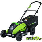 Nkmat94br8 Green Works Cordless Lawn Mower Greenworks Battery Electric 639528911989
