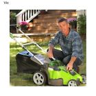 Not Specified Walk Behind Lawn Mower Cordless Electric Push 2 Battery Powered Garden Blades 717109897201