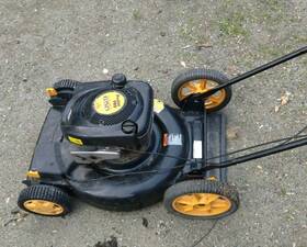 961-2200-14 Poulan Pro 02 Push Lawn Mower Front Wheel Drive 22in Used Untested
