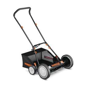 Remington 445046520557 18 Inch Manual Walk Behind Reel Lawn Mower With Attachable Bagger
