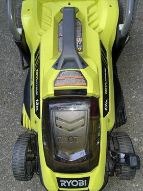 P1104 Ryobi 13 Inch 18v Electric Walk Behind Push Mower No Catcher Battery