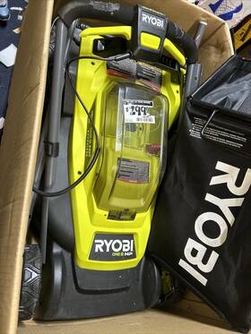 P1109btl Ryobi 18v Brushless 16 Inch Cordless Battery Walk Behind Push Lawn Mower Tool Only