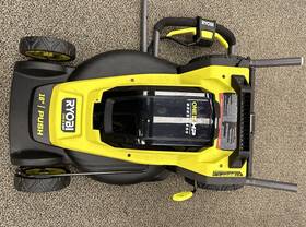P1109vnm Ryobi 18v 16 Inch Cordless Walk Behind Push Mower With 1 Batterie And Charger