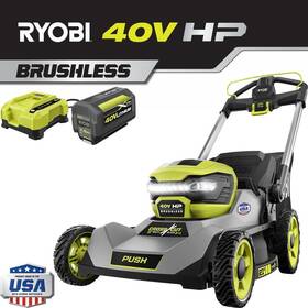 Ry401200 Ryobi 21 Inch 40-volt Hp Lithium-ion Brushless Cordless Walk Behind Push Lawn