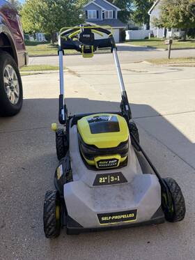 Ry40lm10y Ryobi 40v Hp Brushless 21-inch Self-propelled Lawn Mower For Parts Or Repair