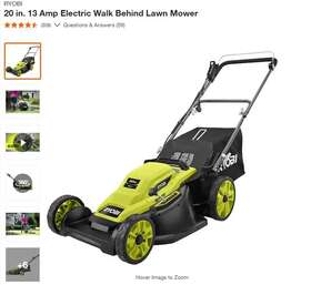 Ryac200 Ryobi Electric Walk Behind Lawn Mower