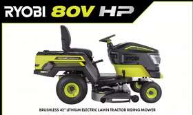 Ryrm8006 Ryobi 80v Hp Brushless 42 Inch Electric Riding Lawn Mower Tractor-local Pick Up Only