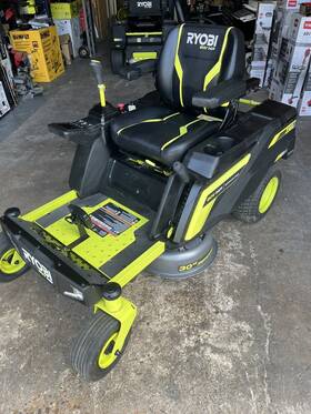 Ryrm8010 Ryobi 80v Brushless 30 Inch Battery Zero Turn Riding Mower- No Battery- Tool Only