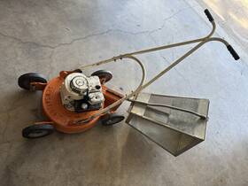 Sensation 196303 Rare Vintage Lawn Mower With Grass Catcher Commercial Tested Runs