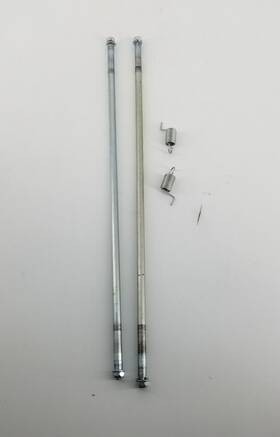 24v-x2-dts15 Sun Joe Scarifier / Dethatcher Axles With Springs And Nuts -