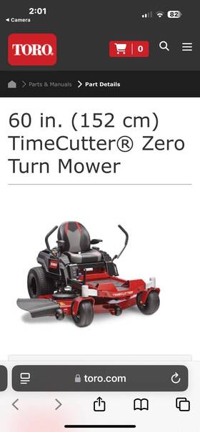 1402115 Toro Zero Turn Timecutter 60 Inch Riding Mower W Wagon Commercial 24.5 Hp V-twin