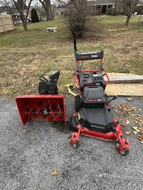 Troy-bilt 207384438016 Flex Power Head With Mower Attachment And Snow Blower Runs