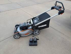 Wg753 Worx Nitro 21 Inch 40v Cordless Self-propelled Lawn Mower - Black/orange