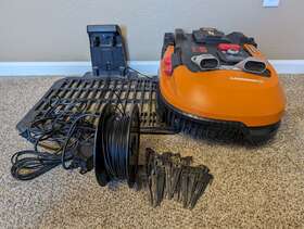 Wr147 Worx Landroid M 1/4 Acre Robotic Lawn Mower Dock Line Obstacle Avoidance