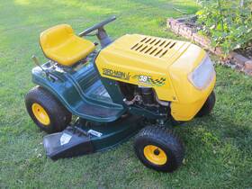 13ac762f755 Yard-man Yardman 38 Inch 13.5hp Riding Lawn Mower New Blades Spindle Belt Battery Runs Great