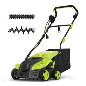 Ye002 Yeryork 16-inch Electric Dethatcher And Scarifier 2-in-1 Lawn With Powerf