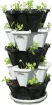 5 Tier Black & Grey Stackable Strawberry - Vertical Gardening Planter Set. Fixed Price $54.92.