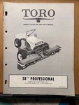 Vtg Toro Owner Manual Parts List 58" Professional Riding Mower 03100 03110 Reel. Fixed Price $16.98.
